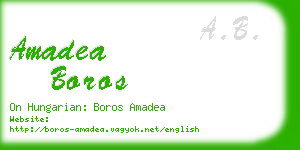 amadea boros business card